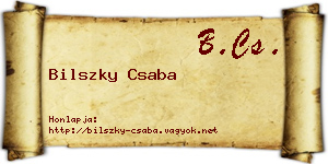 Bilszky Csaba névjegykártya