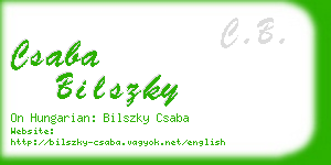 csaba bilszky business card